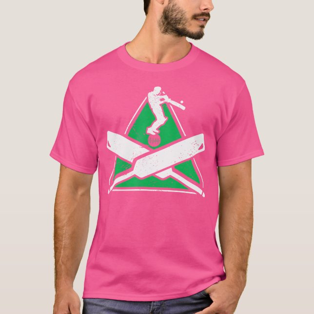 Cricket Player Cricket Bat T-Shirt (Front)