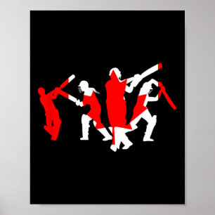 Cricket Player Design Poster