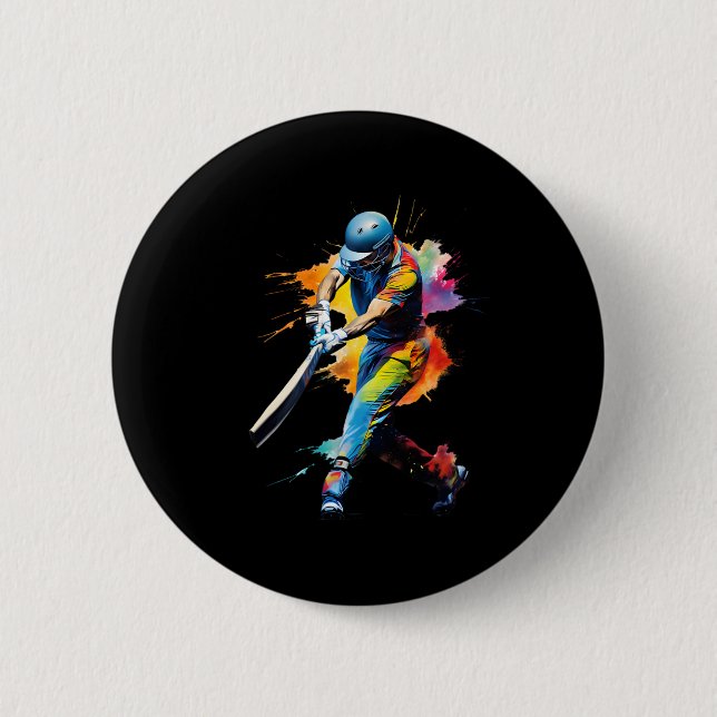 Cricket Player Game  Button (Front)