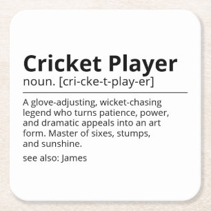 Cricket Player Gift Personalised Coaster   Custom 