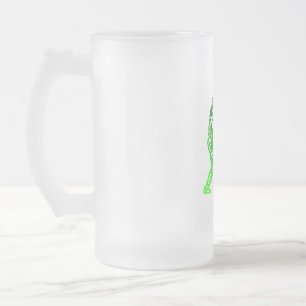 Cricket Player Maori Style Tribal Tattoo Gift Idea Frosted Glass Beer Mug