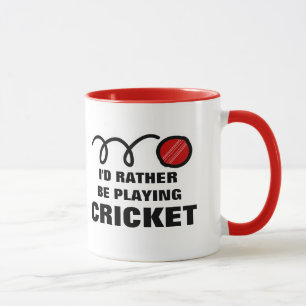 Cricket player mug with funny quote