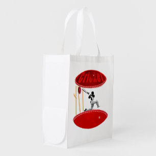 Cricket Player On The Ball, Grocery Bag