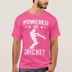 Cricket Player Powered By Cricket Batsman Cricketi T-Shirt