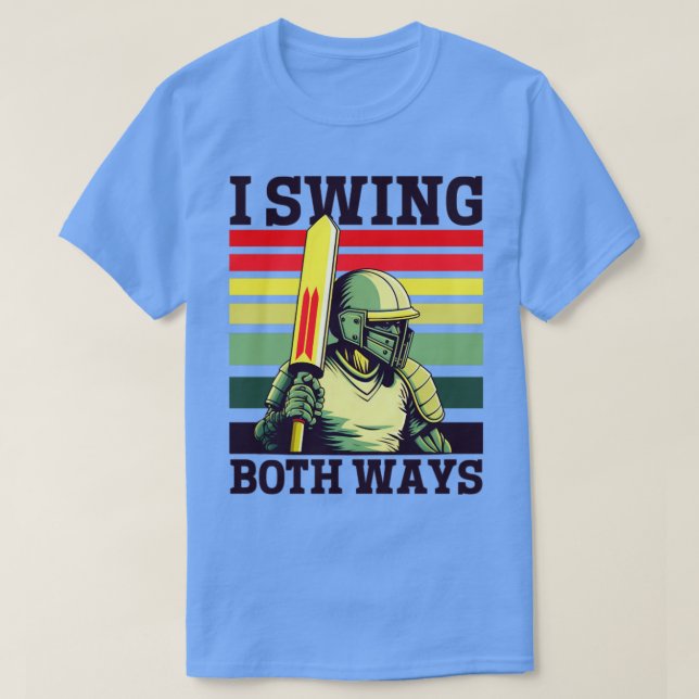 Cricket Player Swing Both Ways (1) T-Shirt (Design Front)