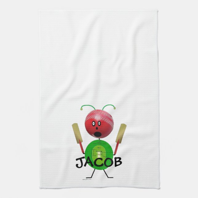 Cricket Player Towel (Vertical)