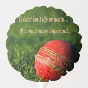 Cricket Red Ball Funny Motivational Balloon