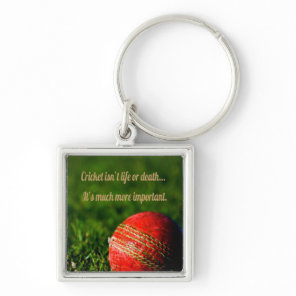 Cricket Red Ball Funny Motivational Keychain