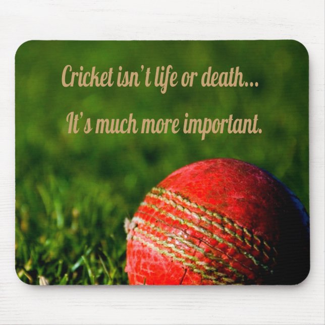 Cricket Red Ball Funny Motivational Mouse Pad (Front)