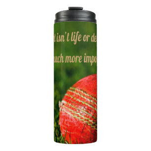 Cricket Red Ball Funny Motivational Thermal Tumbler