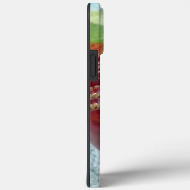 Cricket: Red Hard Ball Art Print Case-Mate iPhone Case (Back / Right)