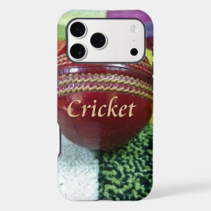 Cricket: Red Hard Ball Art Print iPhone 17 Pro Max Case