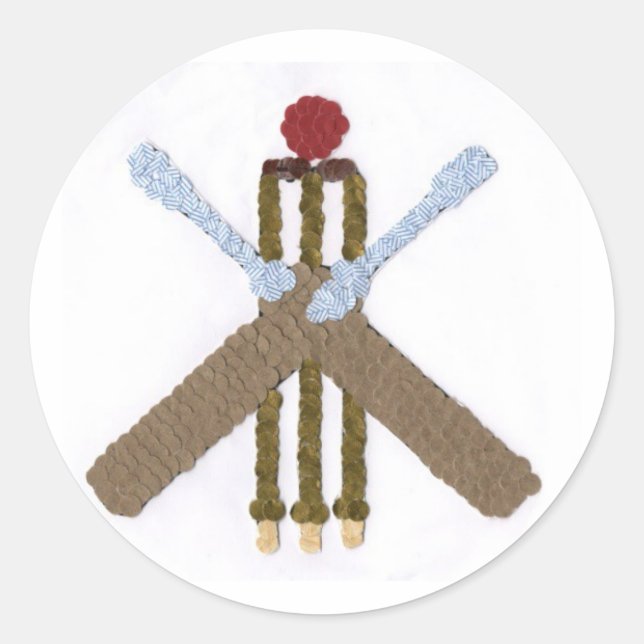 Cricket Round Sticker/Label Classic Round Sticker (Front)