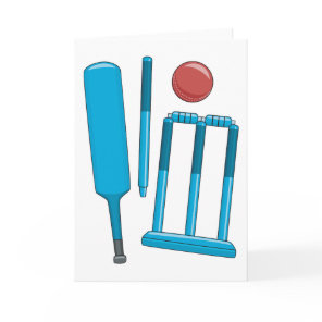 Cricket Set Sport Greeting Cards