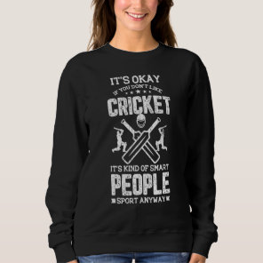 Cricket Smart Player Sport Graphic Sweatshirt