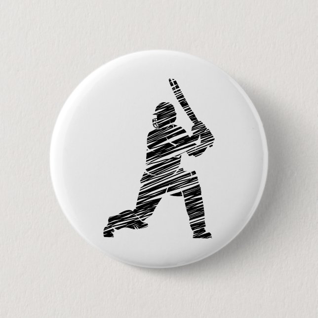 Cricket Sport Player 8  Button (Front)