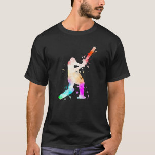 Cricket Sport Watercolor Graphic T-Shirt