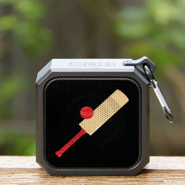 Cricket Sports Black Background Bluetooth Speaker (Insitu(Outdoor))