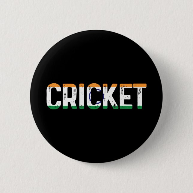 Cricket Sports Player India Cricket  Button (Front)