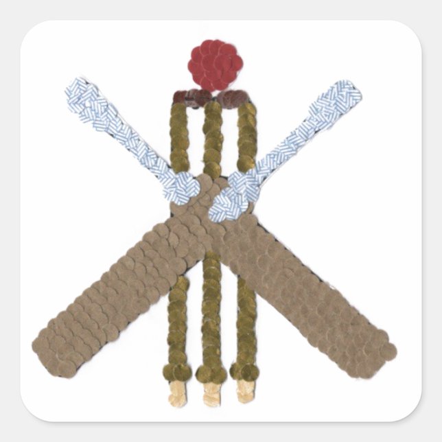 Cricket Square Sticker/label Sticker (Front)