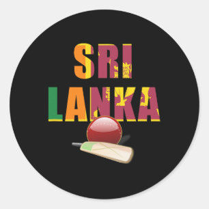 Cricket Sri Lanka Flag T Ll  Classic Round Sticker