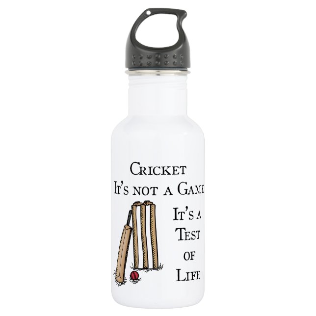 Cricket Stainless Steel Water Bottle (Front)