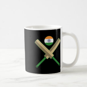 Cricket T Cricket Ll Indian Flag India Cricket Coffee Mug