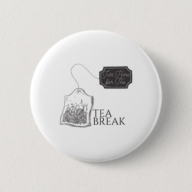 Cricket Teabreak I'm Just Here For Cricket Jersey  Button (Front)