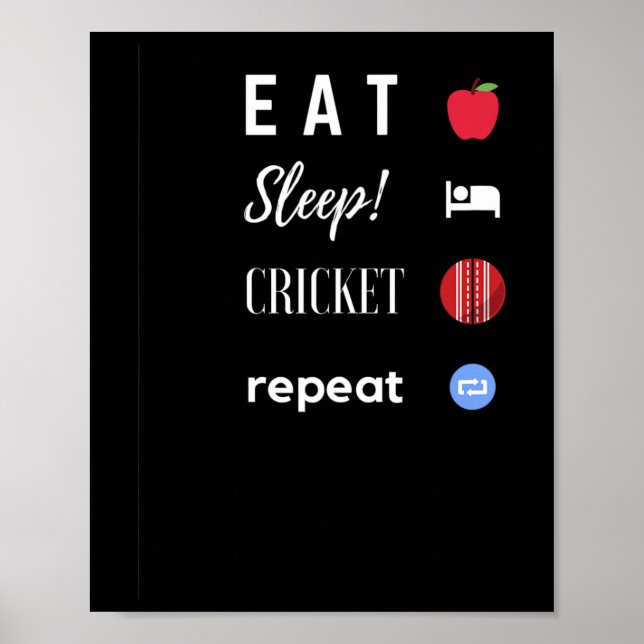 Cricket Team Jersey For Cricket Fans Lovers  Poster (Front)