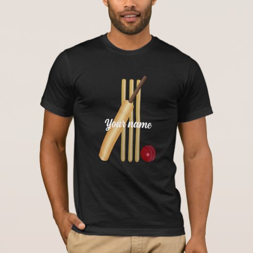 Cricket template personalize T_Shirt