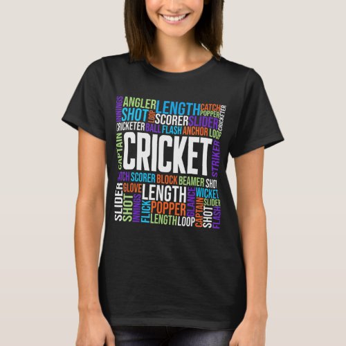 Cricket Terms Cricket Sport Jersey Accessories Cri T_Shirt