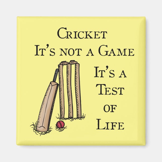 Cricket Test Fridge Magnet (Front)