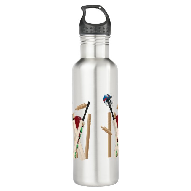 Cricket The Game Allrounder , Stainless Steel Water Bottle (Back)