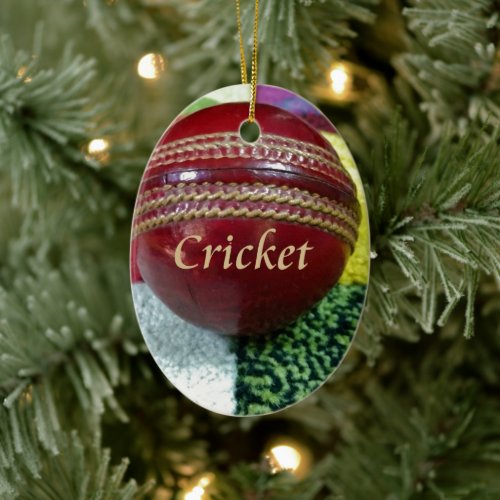 Cricket The Game We Love To Play Eat Sleep  Dre Ceramic Ornament