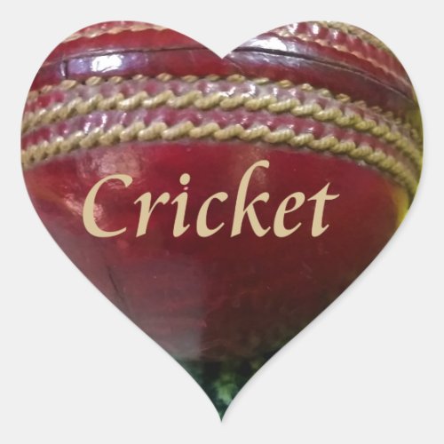 Cricket The Game We Love To Play Eat Sleep  Dre Heart Sticker