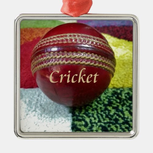 Cricket The Game We Love To Play Eat Sleep  Dre Metal Ornament