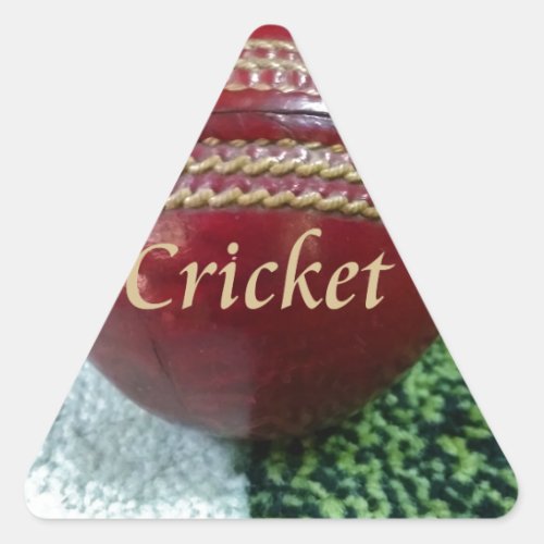 Cricket The Game We Love To Play Eat Sleep  Dre Triangle Sticker