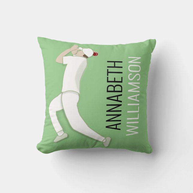 Cricket Throw Pillow (Front)