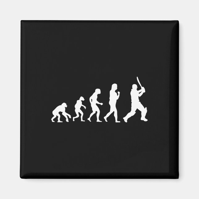 Cricket Tsman Evolution For Cricketer Players Funn Magnet (Front)