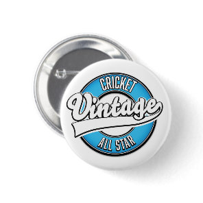 Cricket Vintage all star logo Button