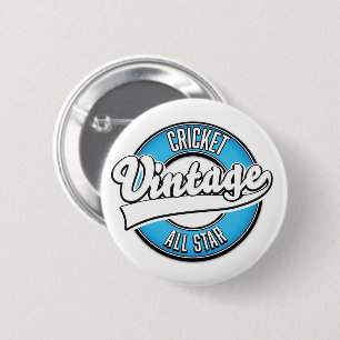 Cricket Vintage all star logo Button