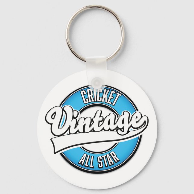 Cricket Vintage all star logo Keychain (Front)