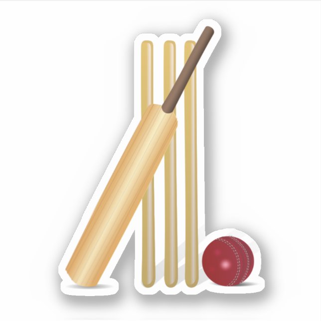 Cricket, wicket and ball sticker (Front)