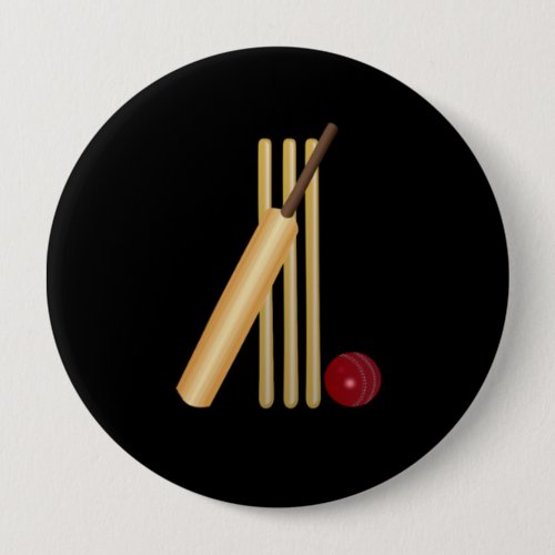 Cricket - Wicket, Bat and Ball Button