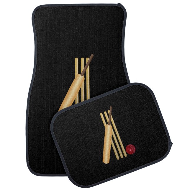 Cricket - Wicket, Bat and Ball Car Mat (Set)
