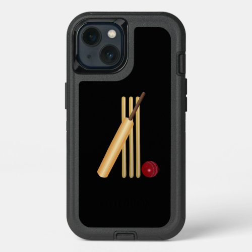 Cricket Wicket Bat and Ball  iPhone 13 Case