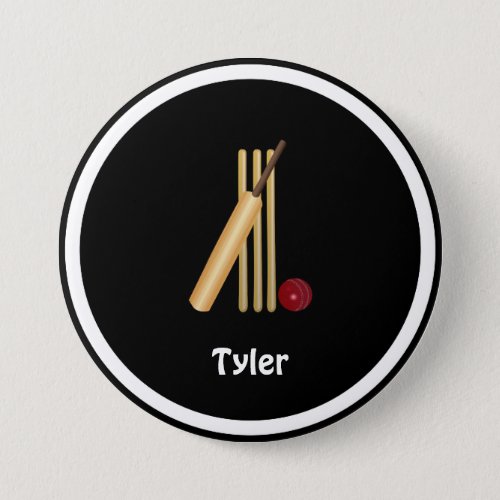 Cricket wicket bat and ball Template customize Button