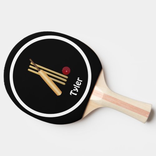 Cricket wicket bat and ball template ping pong paddle