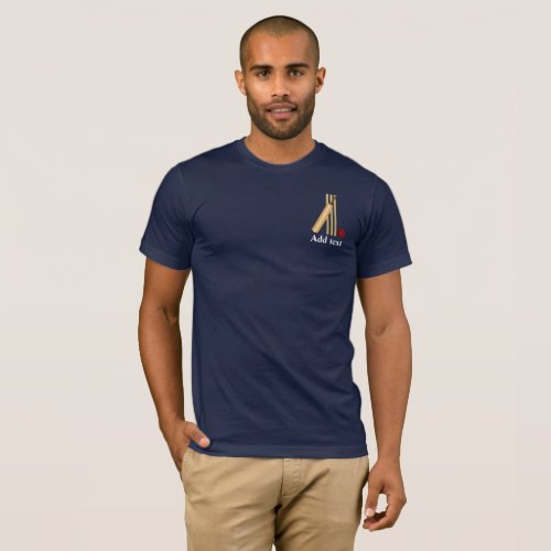 Cricket _ Wicket Bat and Ball Template T_Shirt