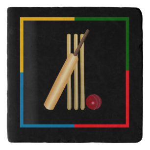 Cricket, wicket, bat and ball, trivet